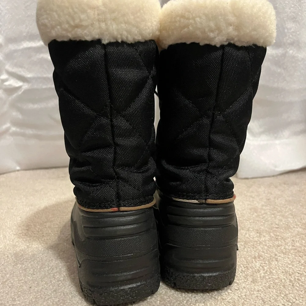 Burberry Black and Cream Kids Rain & Snow Boots